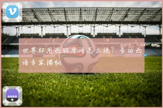 世界杯用西班牙语怎么说？专访西语专家揭秘